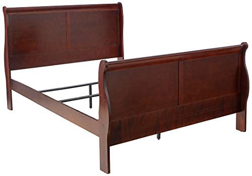 Cherry Wood Sleigh Bed California King O616