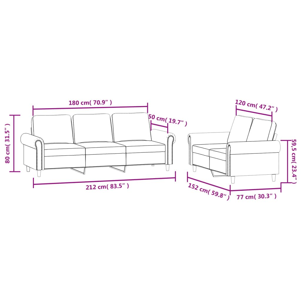 Light Gray Velvet 2 Piece Sofa Set Z90196