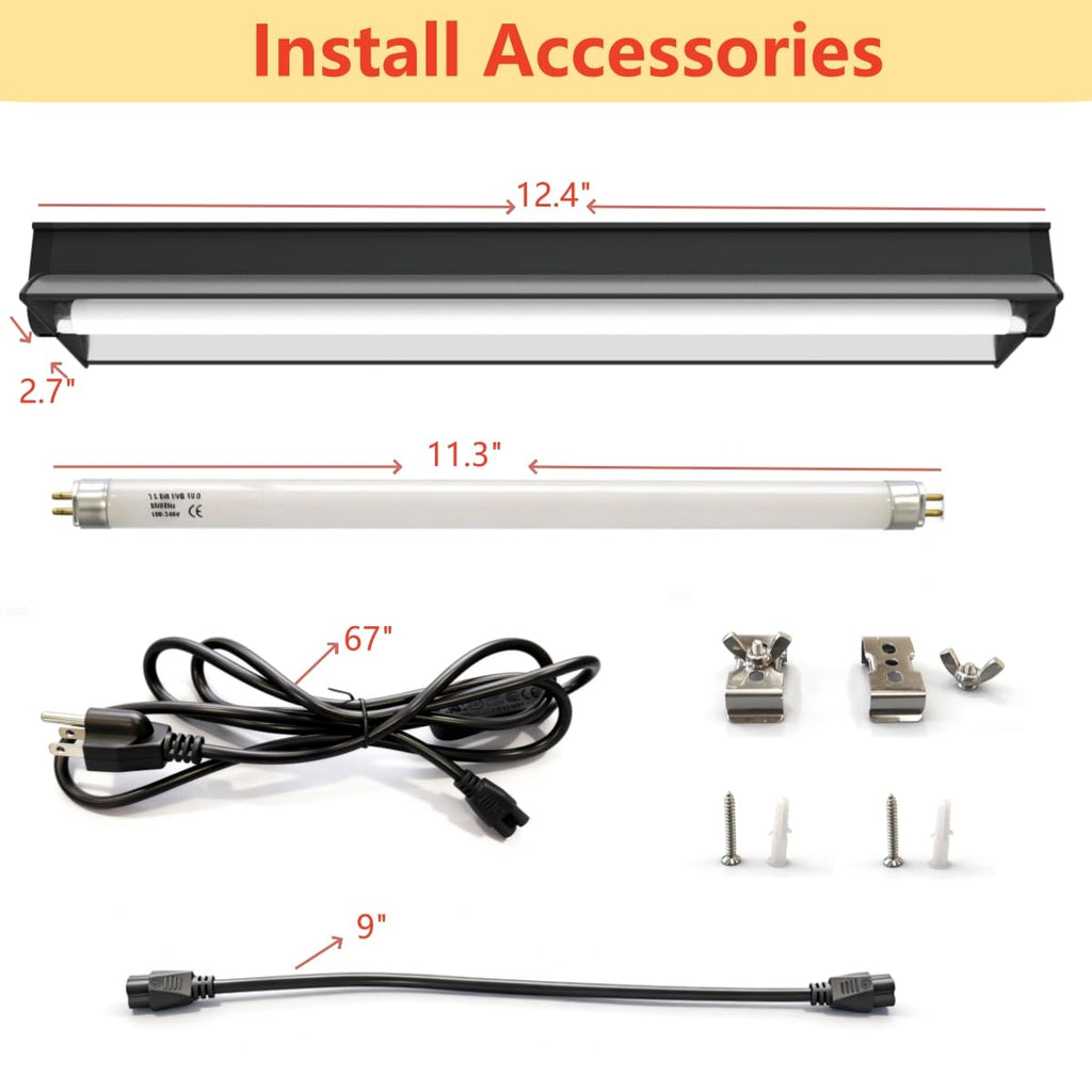 8W T5 UVB UVA Reptile Light Fixture and Bulb Kit K83178