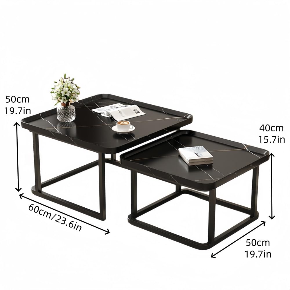 Square Nesting Side Table Set of 2 Q993458