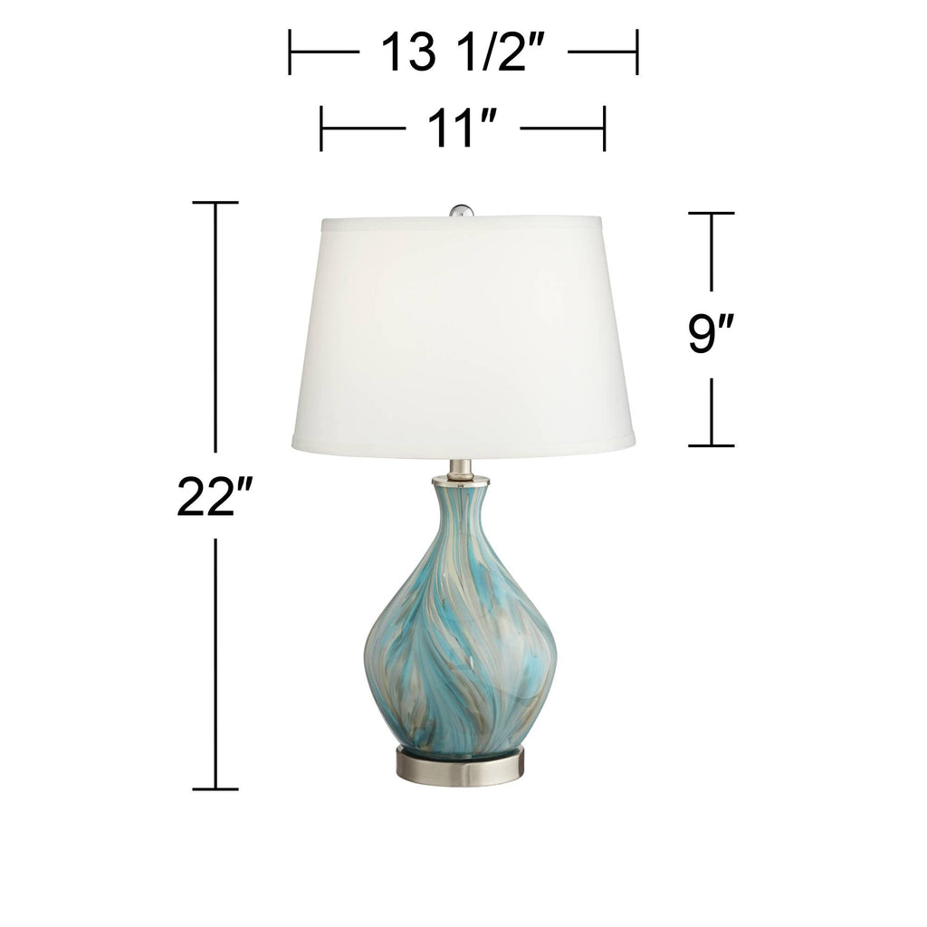 22" Art Glass Table Lamps Set of 2 T37636