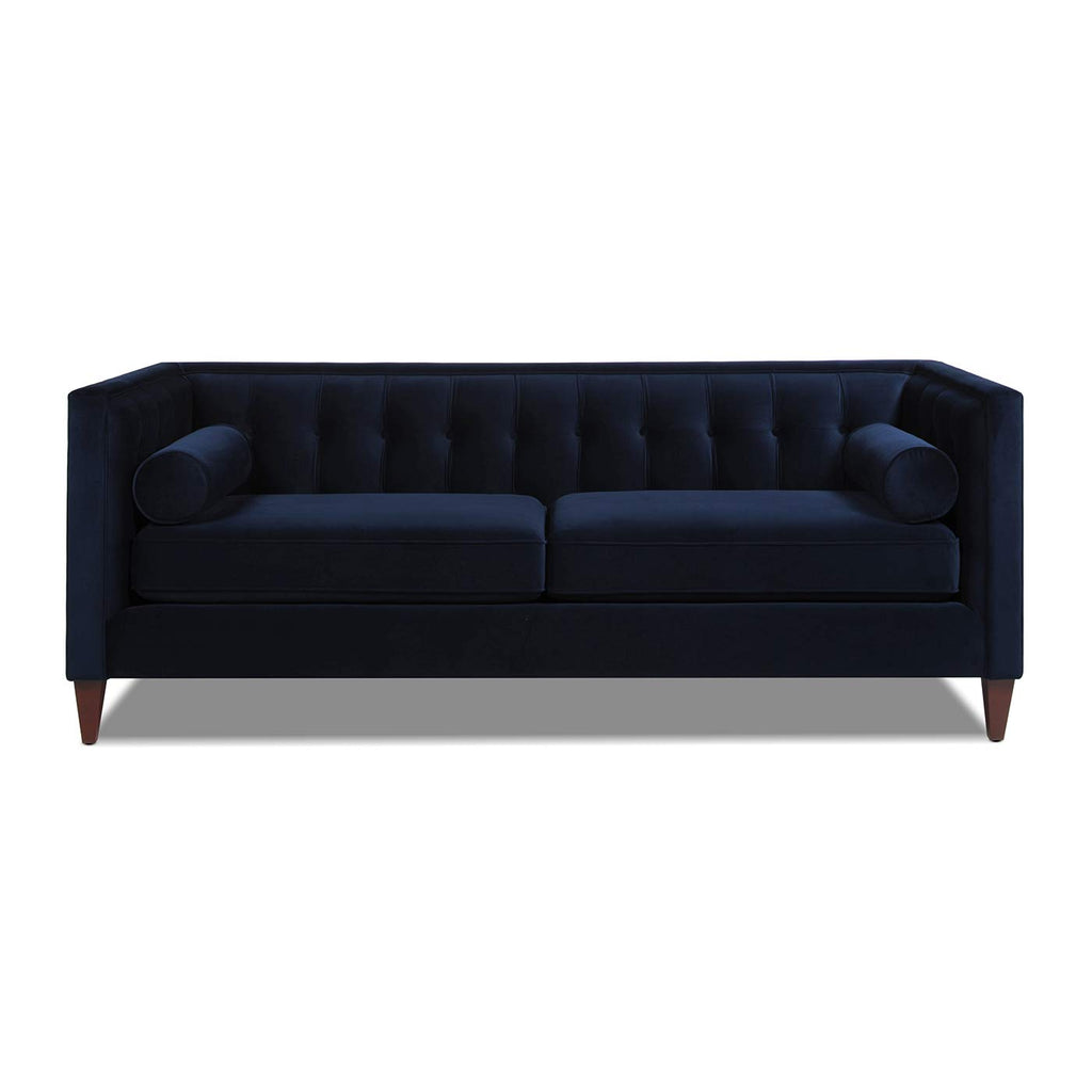 Dark Navy Blue Performance Velvet Tufted Sofa D1470