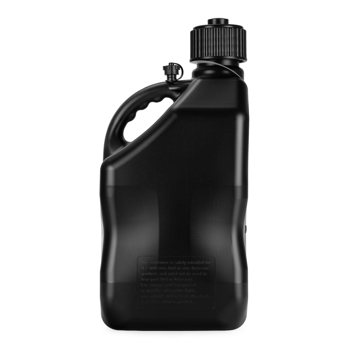 5.5 Gallon Square Motorsport Jug Black with Filler Hoses 4 Pack C485610