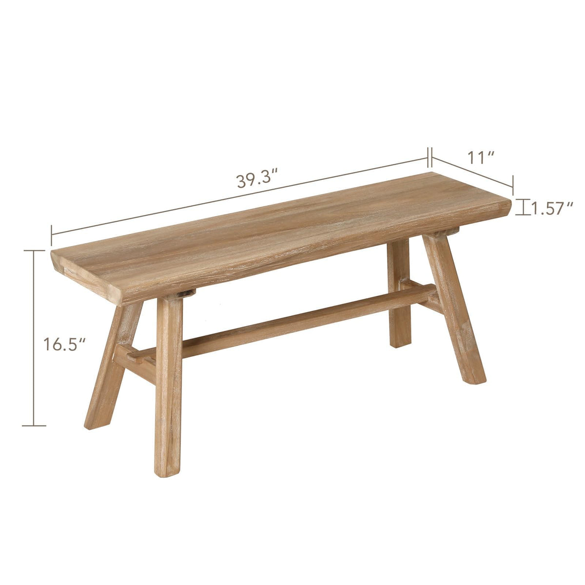 39" Solid Wood Bench S4633