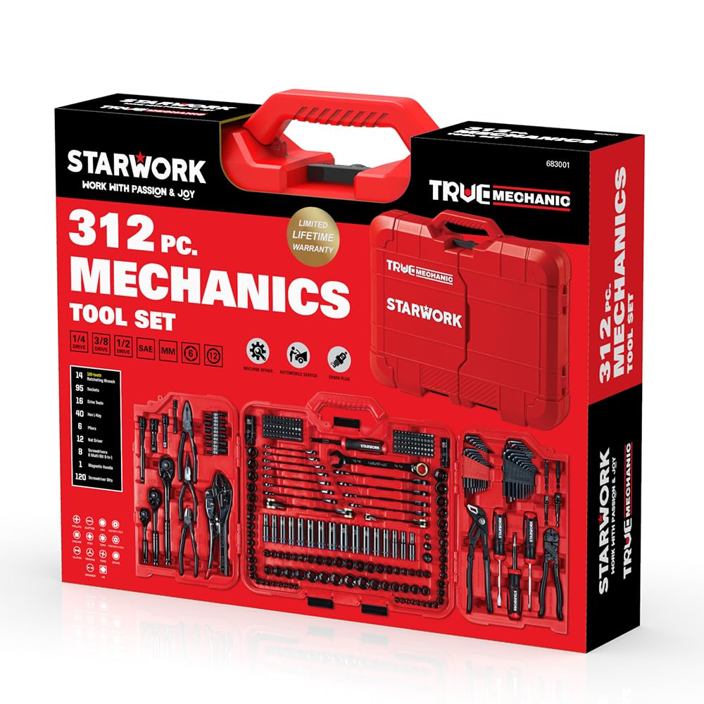 312-Piece Mechanics Tool Set and Socket Set R6996