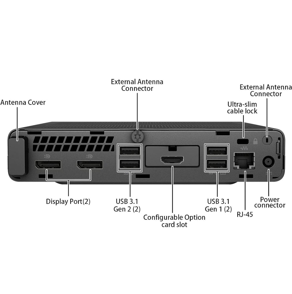 Mini Desktop Computer, Core i5-9500T, 16GB DDR4 RAM, 512GB SSD, Windows 11 Pro J2828