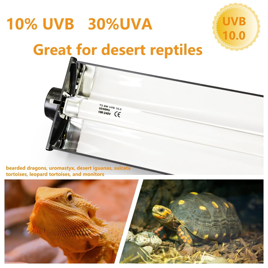 8W T5 UVB UVA Reptile Light Fixture and Bulb Kit K83178