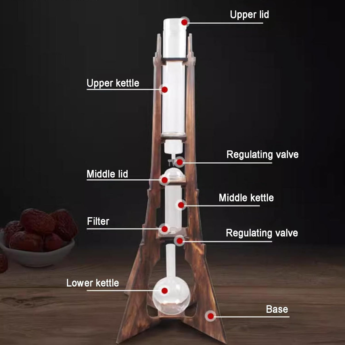 Cold Brew Drip Tower with Stainless Steel Adjustable Valve G388