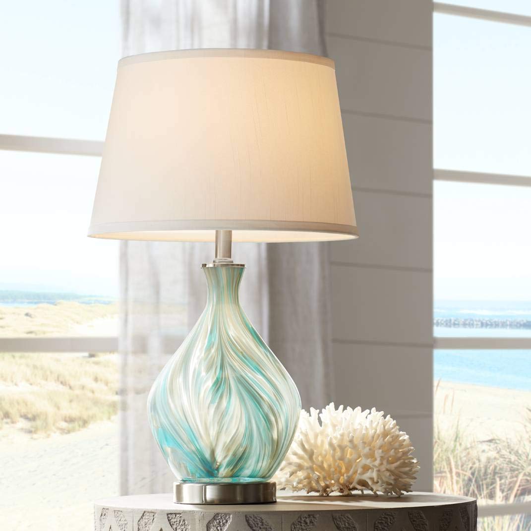 22" Art Glass Table Lamps Set of 2 T37636