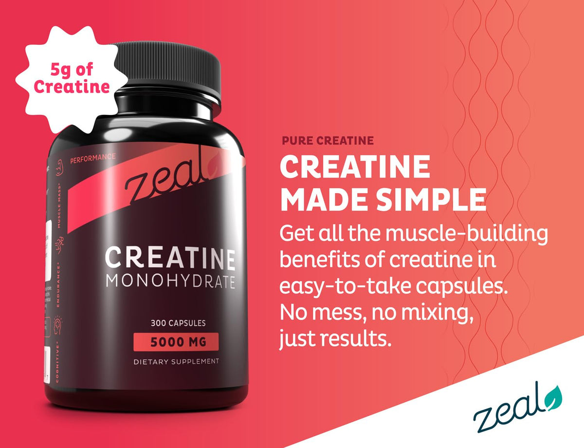 Micronized Creatine Monohydrate 5000mg 300 Capsules L55407