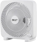 9 inch White 3 Speed Box Fan Q474