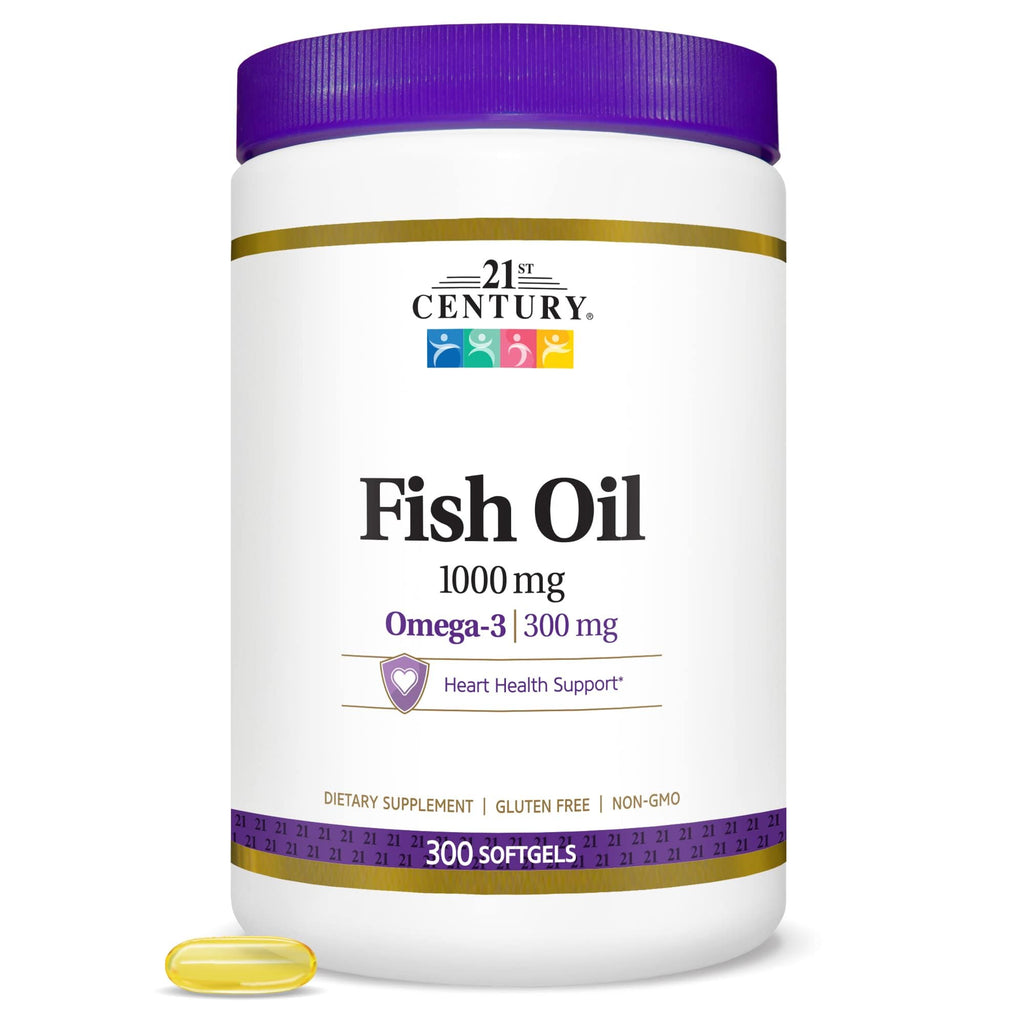 Fish Oil 1000mg Omega-3 Softgels 300 Count K97444