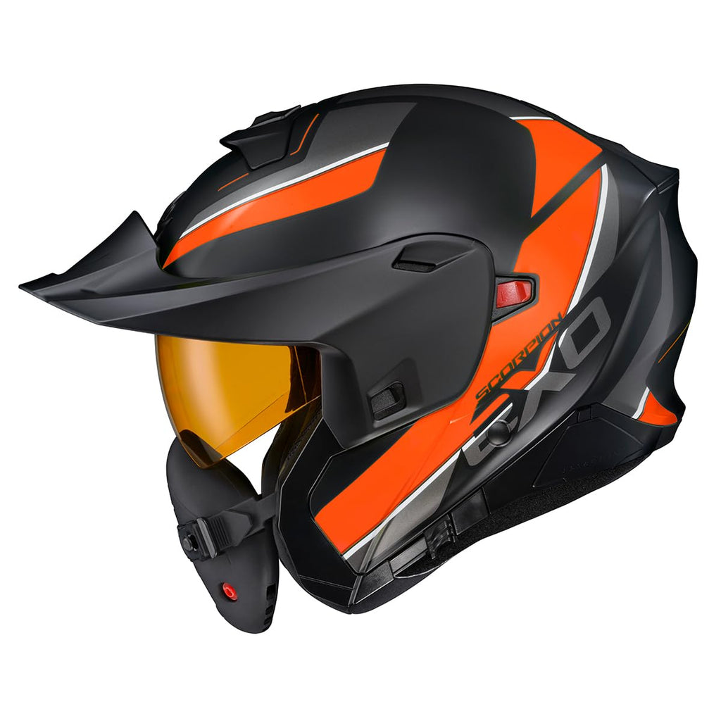Orange Large Modular Snowmobile Helmet H304