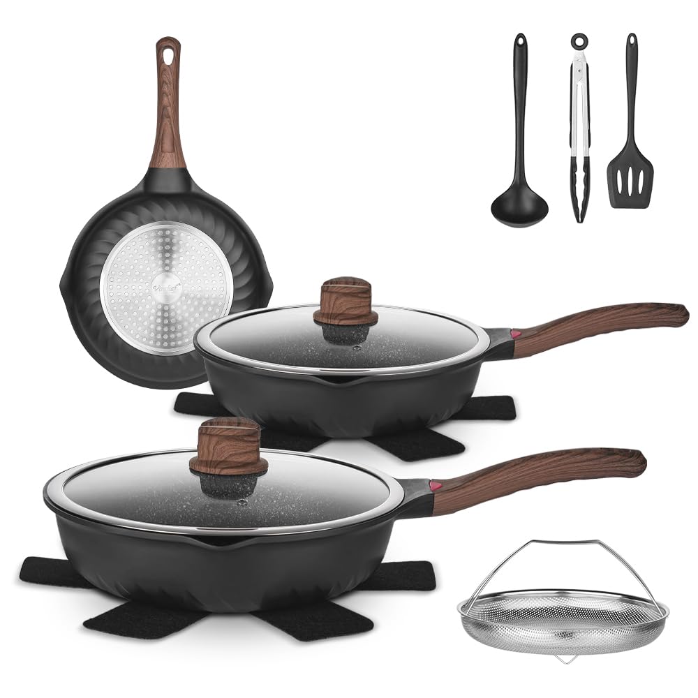 12 Pc Nonstick Deep Frying Pan Cookware Set U501568