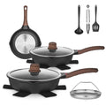 12 Pc Nonstick Deep Frying Pan Cookware Set U501568