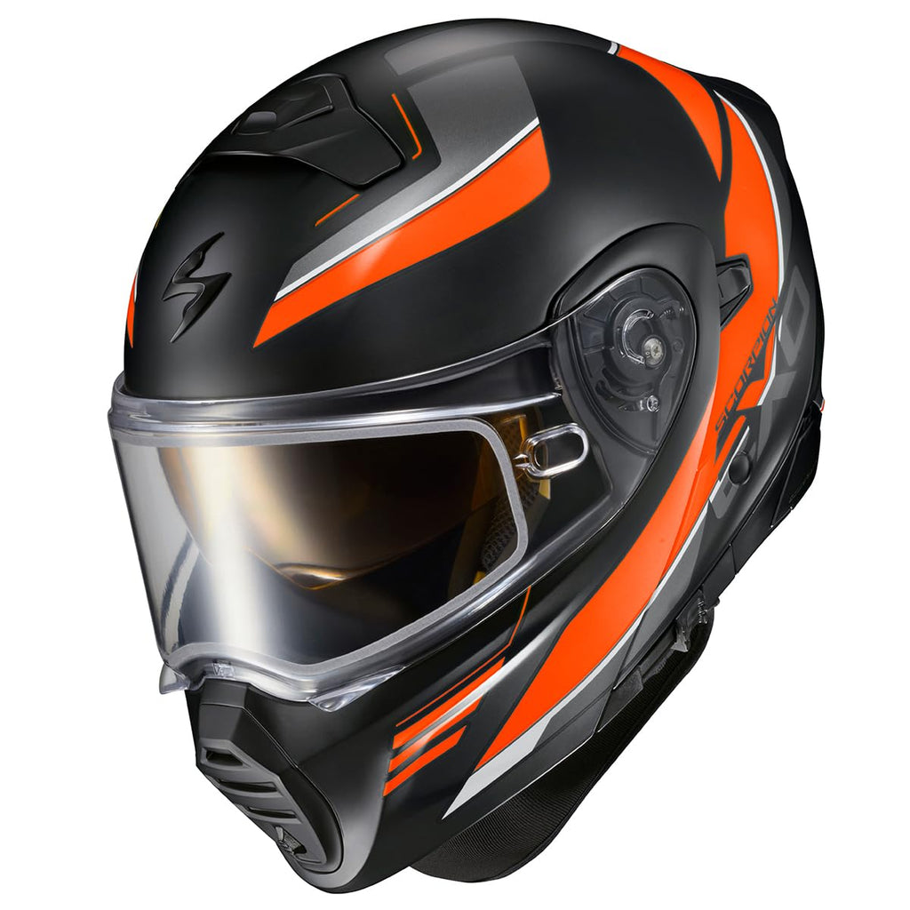 Orange Large Modular Snowmobile Helmet H304