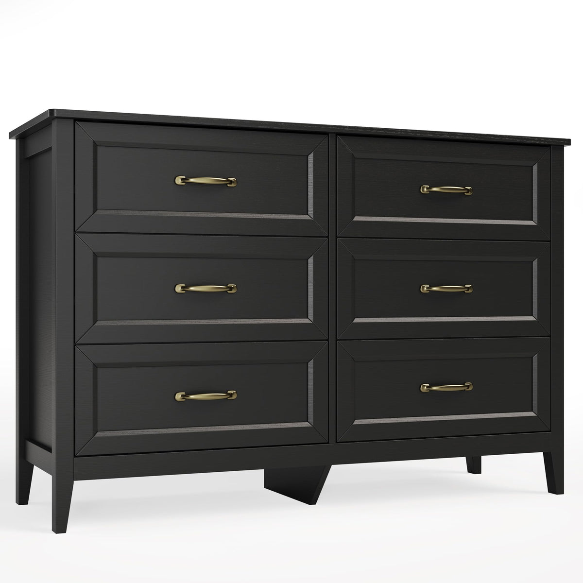 Black 6 Drawer Dresser L9933