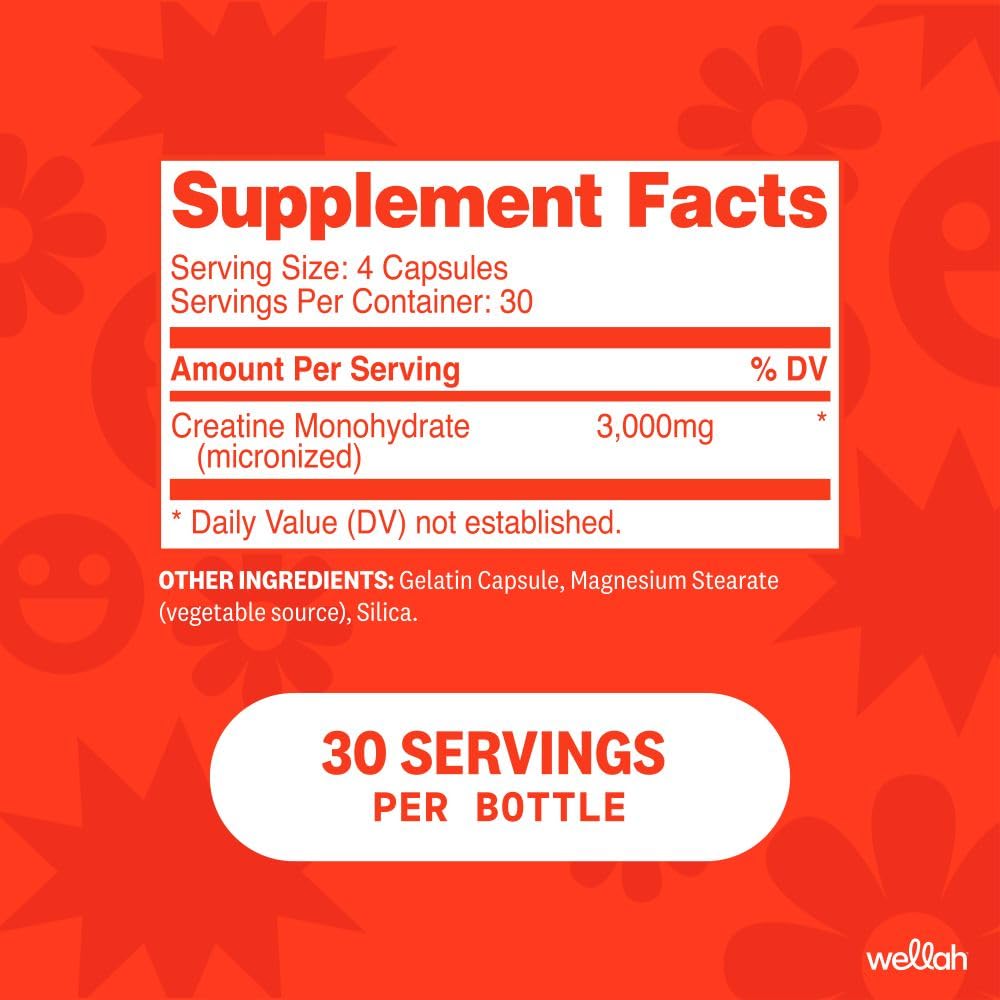 Creatine Monohydrate Capsules 3000 mg 120 Capsules P968137