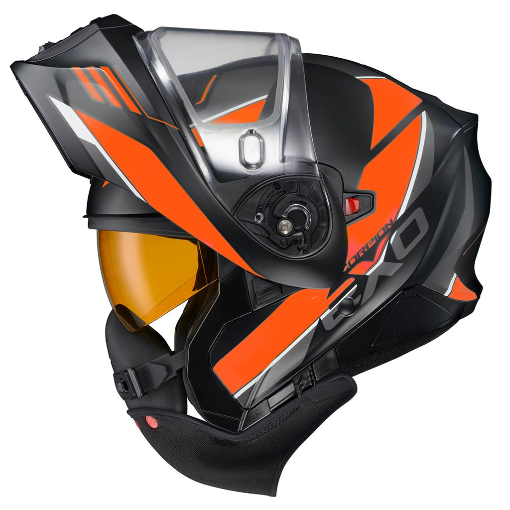 Orange Large Modular Snowmobile Helmet H304