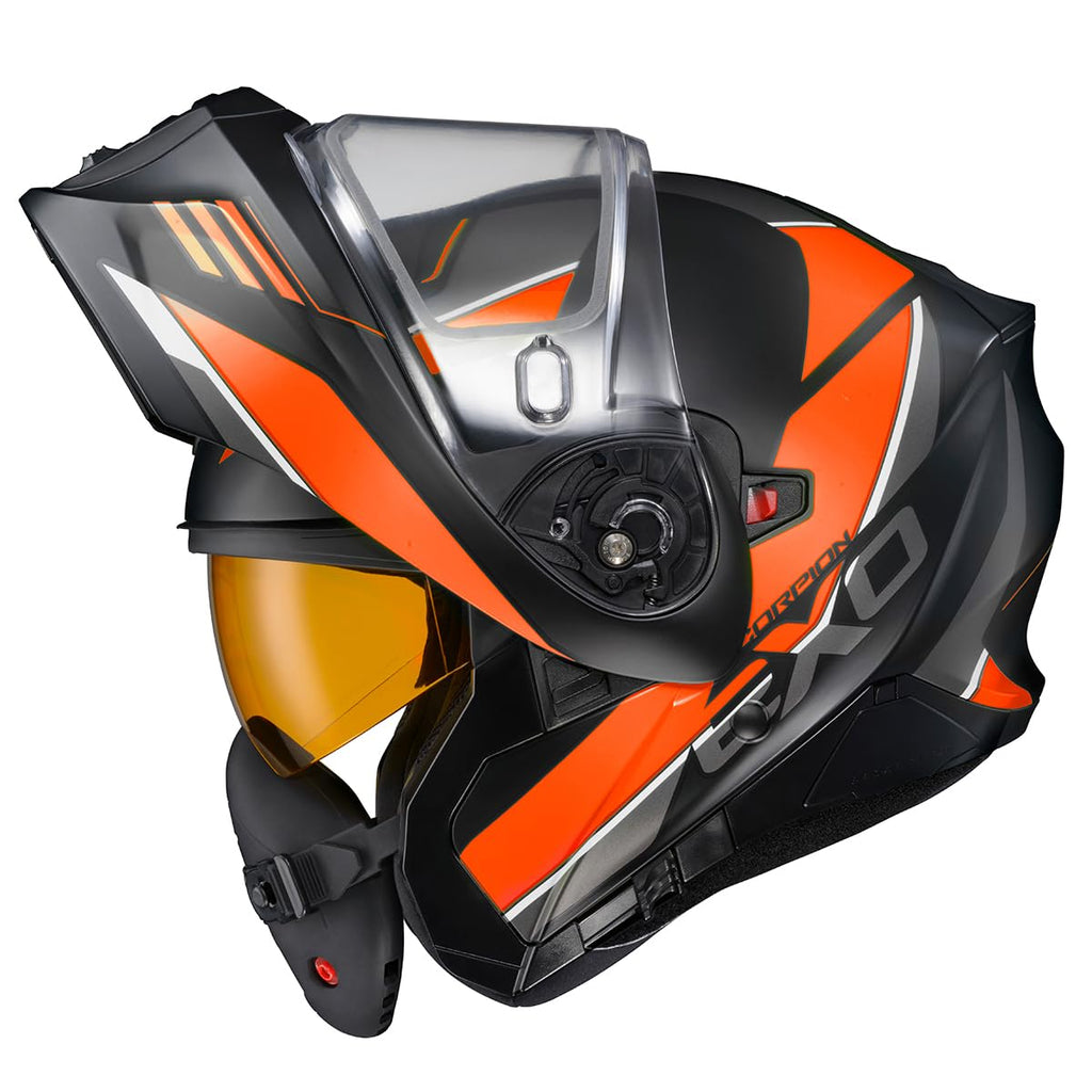 Orange Large Modular Snowmobile Helmet H304