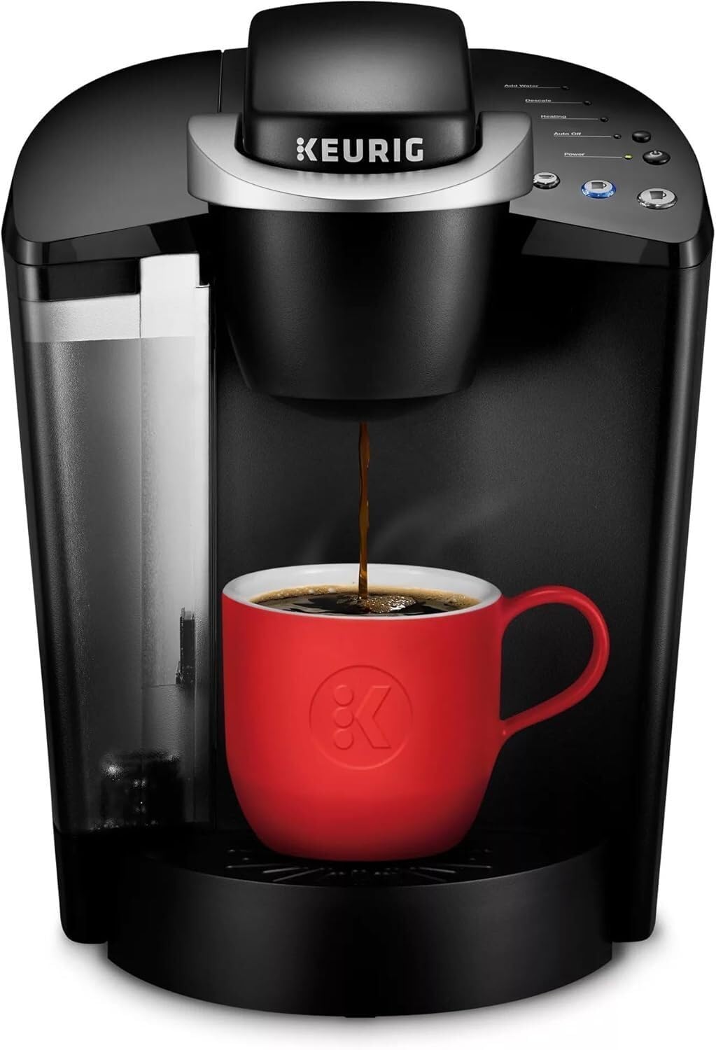 Single Serve K-Cup Pod Coffee Maker, 3 Brew Sizes, 48oz Removable Reservoir, Black U7000