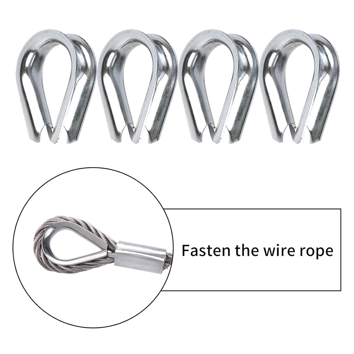 1/8 inch Stainless Steel Wire Rope Kit, 33ft J1642