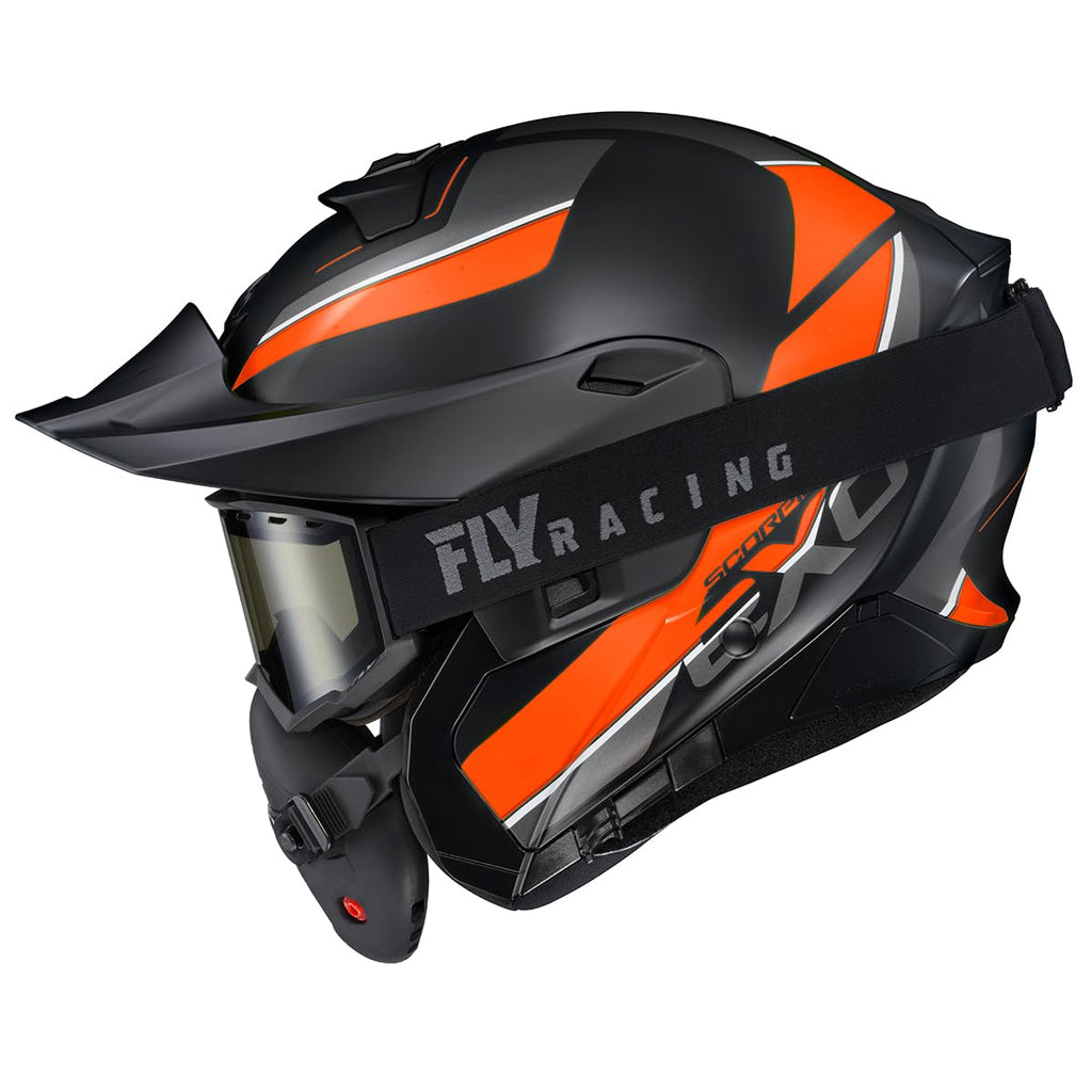 Orange Large Modular Snowmobile Helmet H304