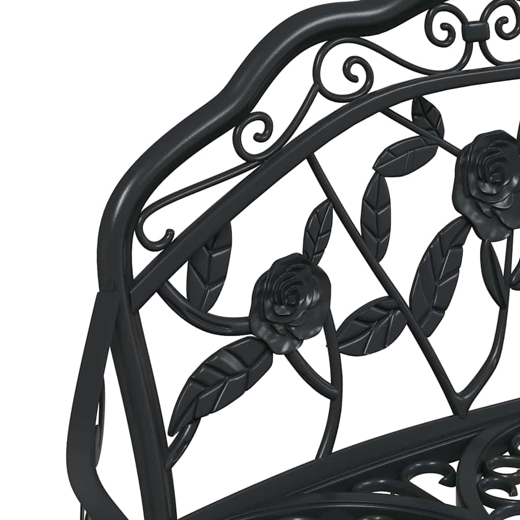 Cast Aluminum Black Patio Bench U8629