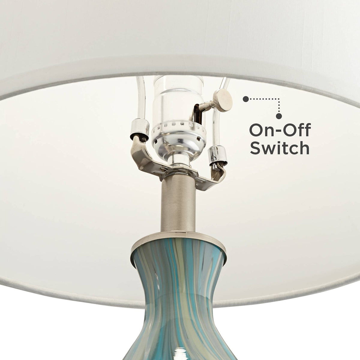 22" Art Glass Table Lamps Set of 2 T37636