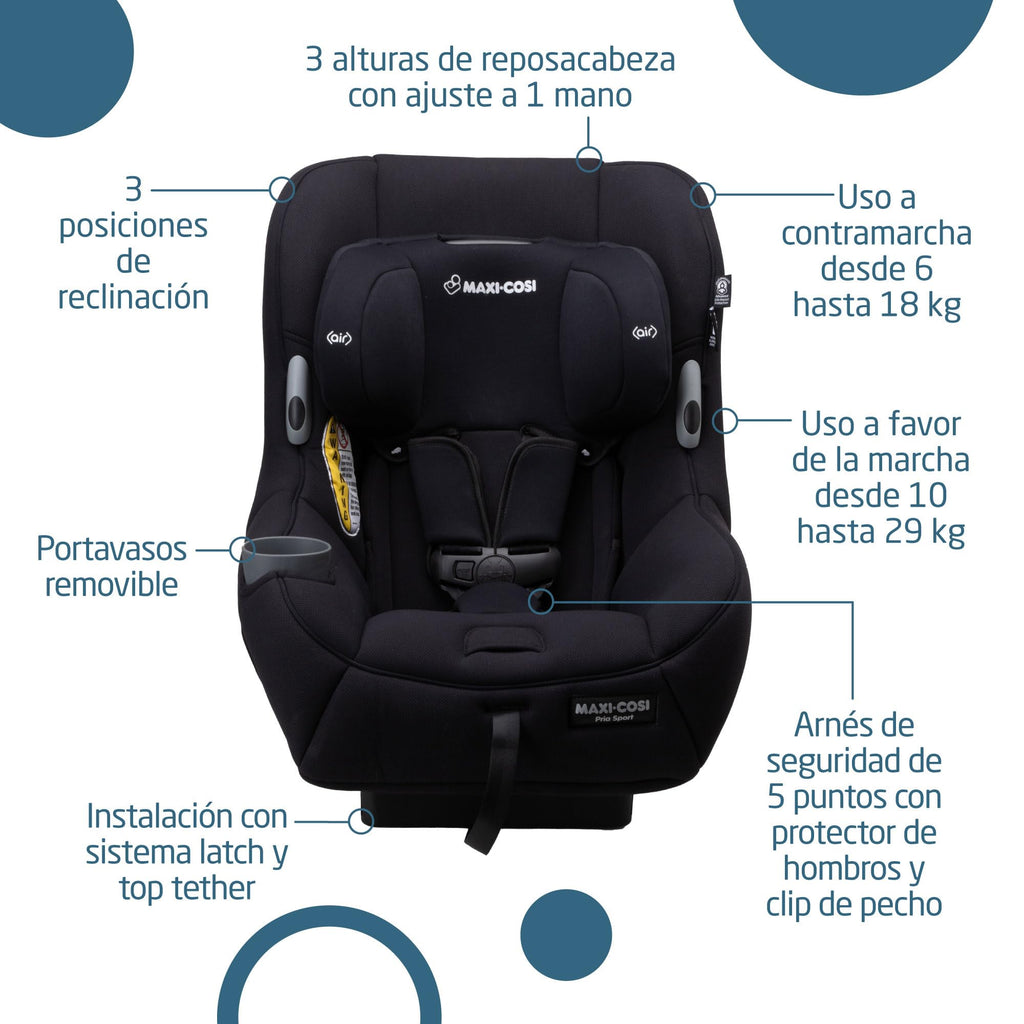 2-in-1 Convertible Car Seat Midnight Black K489