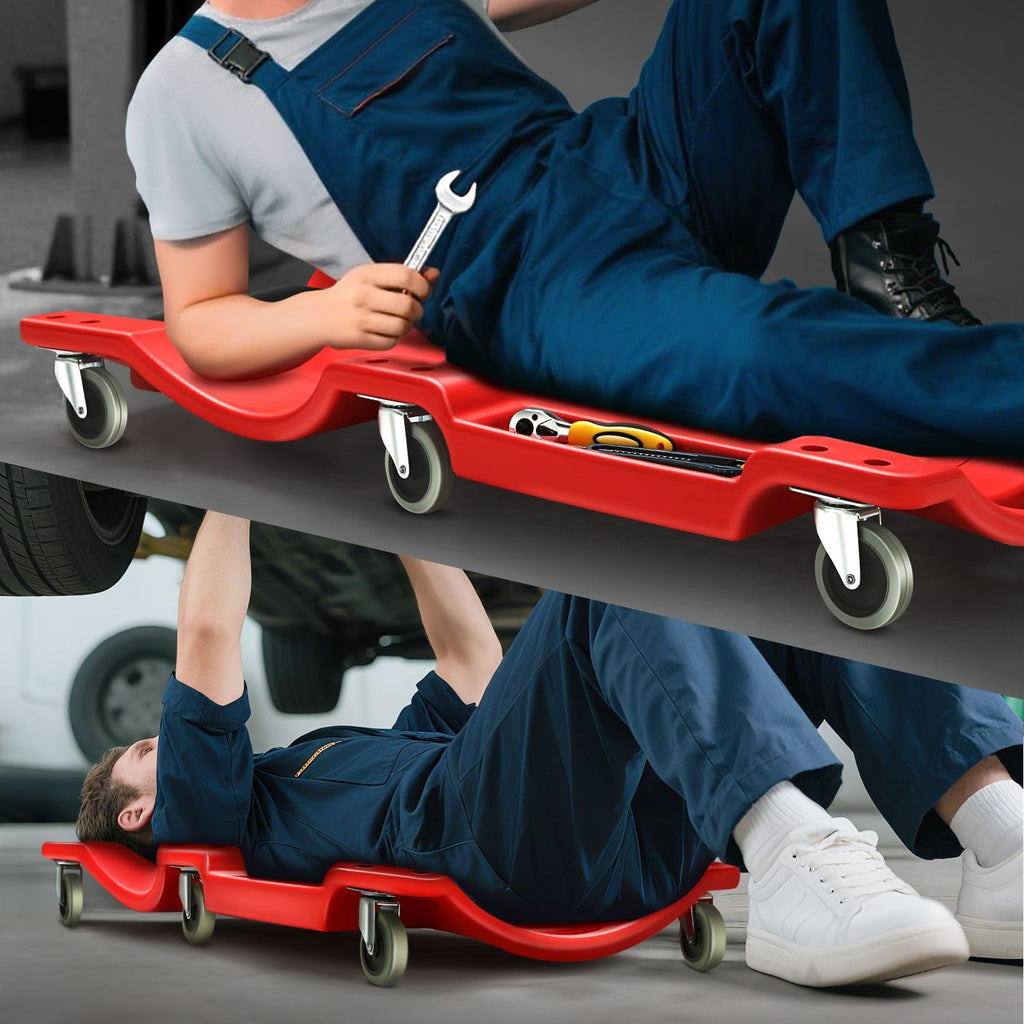 40 Inch Low Profile Rolling Creeper with Padded Headrest F819700