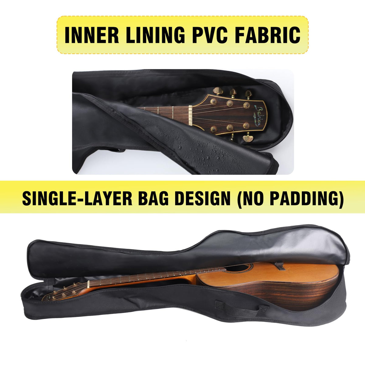 Acoustic Guitar Dust Cover Bag 600D Waterproof Foldable O467276