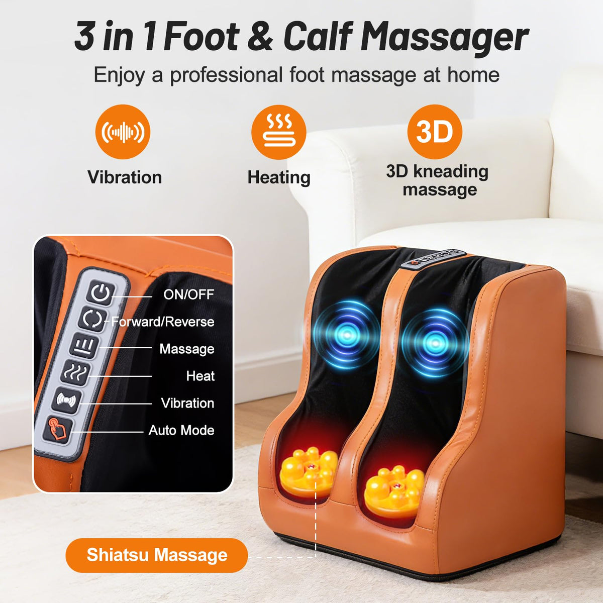 Full Body Massage Mat with Calf Vibration and Foot Massager A9061