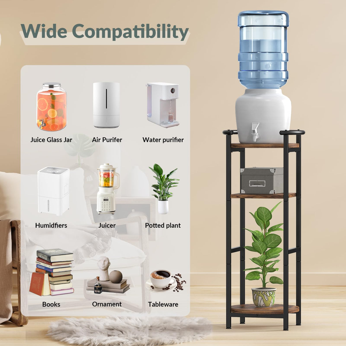 Wood Drink Dispenser Stand V675