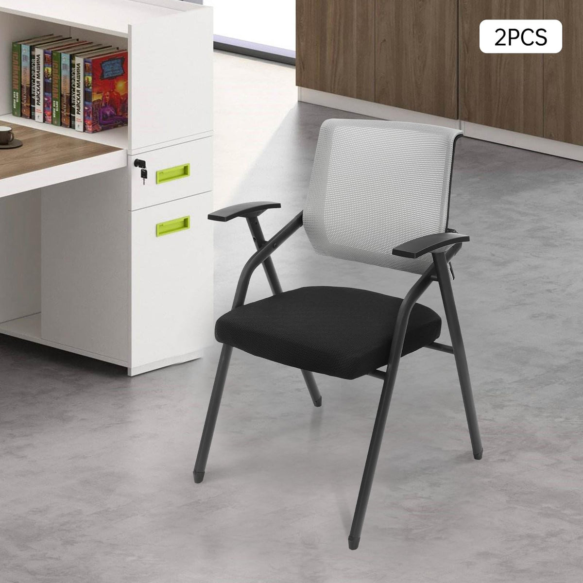 Grey Mesh Back Stacking Arm Chairs G30203