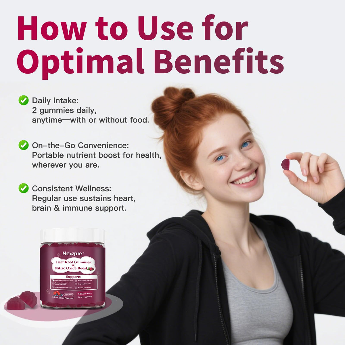 Beet Root Gummies Mixed Berry 60 Chews Z670