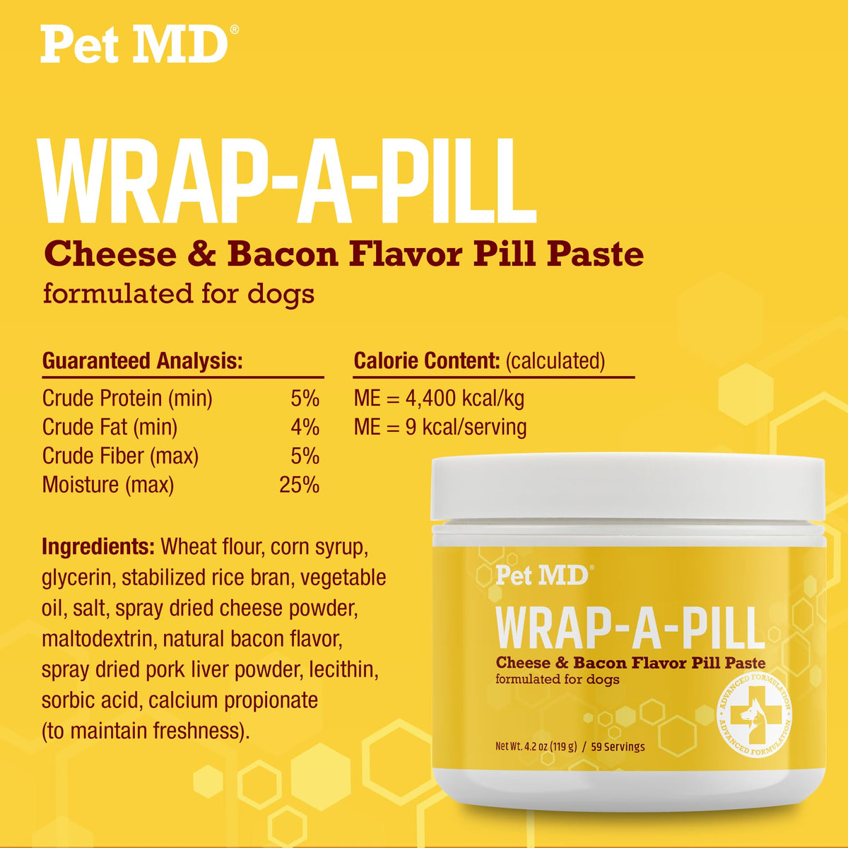 Cheese & Bacon Flavor Pill Paste for Dogs 4.2 oz Q7710