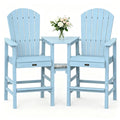 Blue Set of 2 Tall Adirondack Chairs with Dual Trays E422659