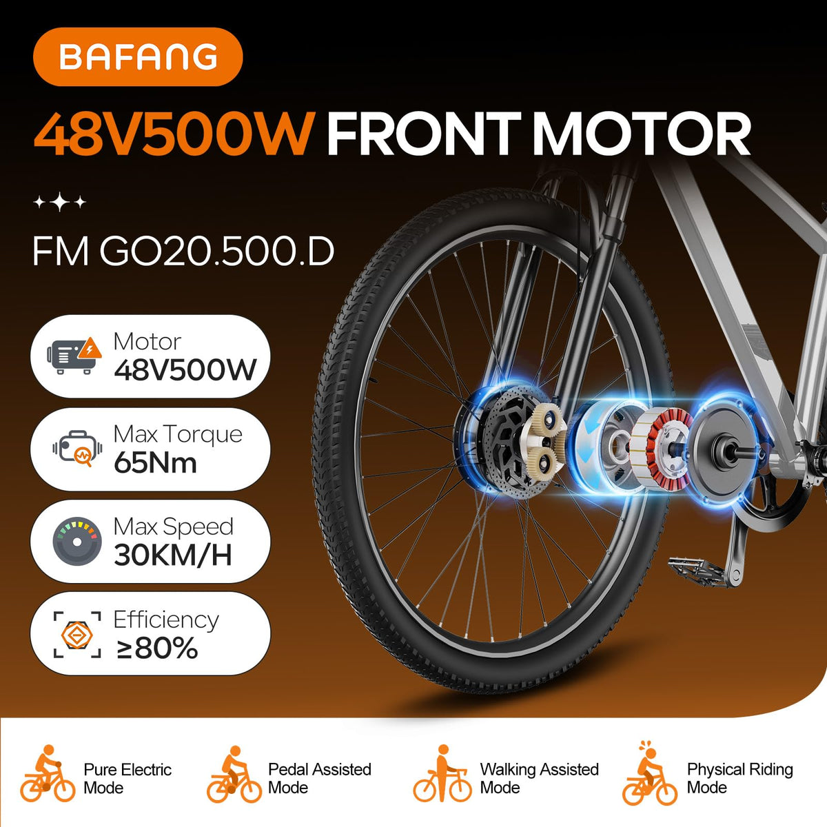 48V 500W Front Hub Motor Conversion Kit Z164836