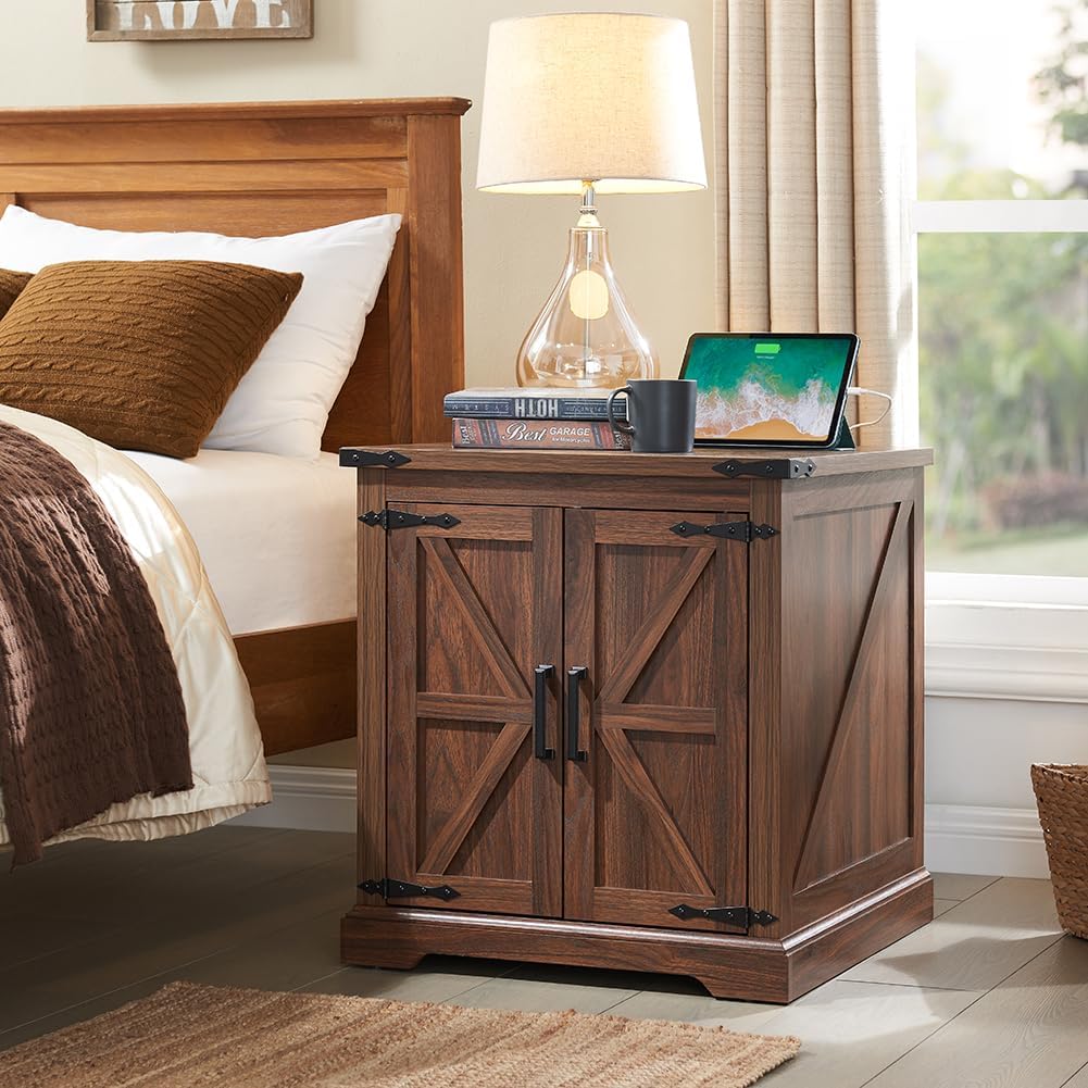 24" End Table Set of 2 with Charging Station E7836