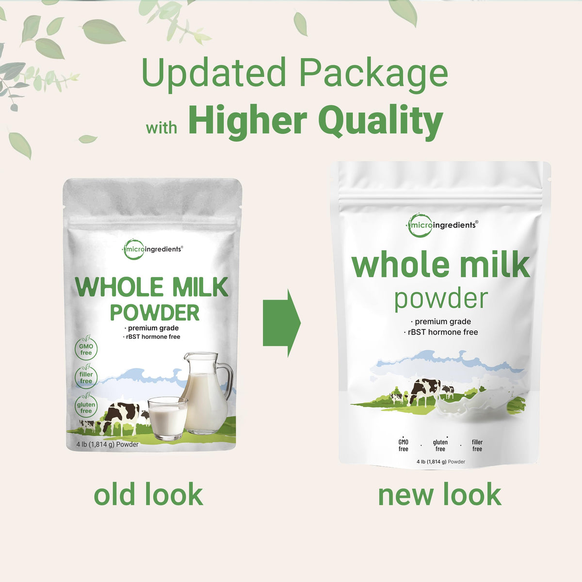 Whole Milk Powder 4 lb Pasture-Raised rBST-Free Non-GMO Gluten-Free G901557