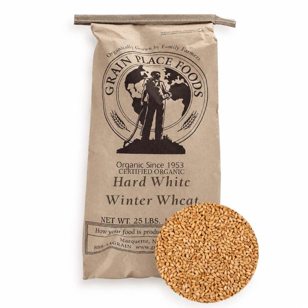 Organic Hard Winter White Wheat 25 lb Bag R61172