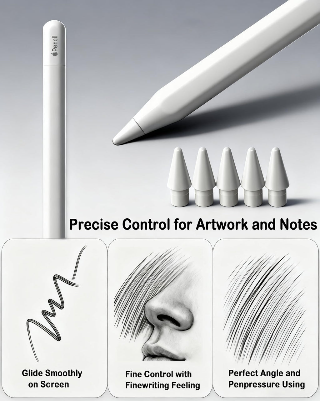 6 Pack Replacement Pencil Tips with Case P706