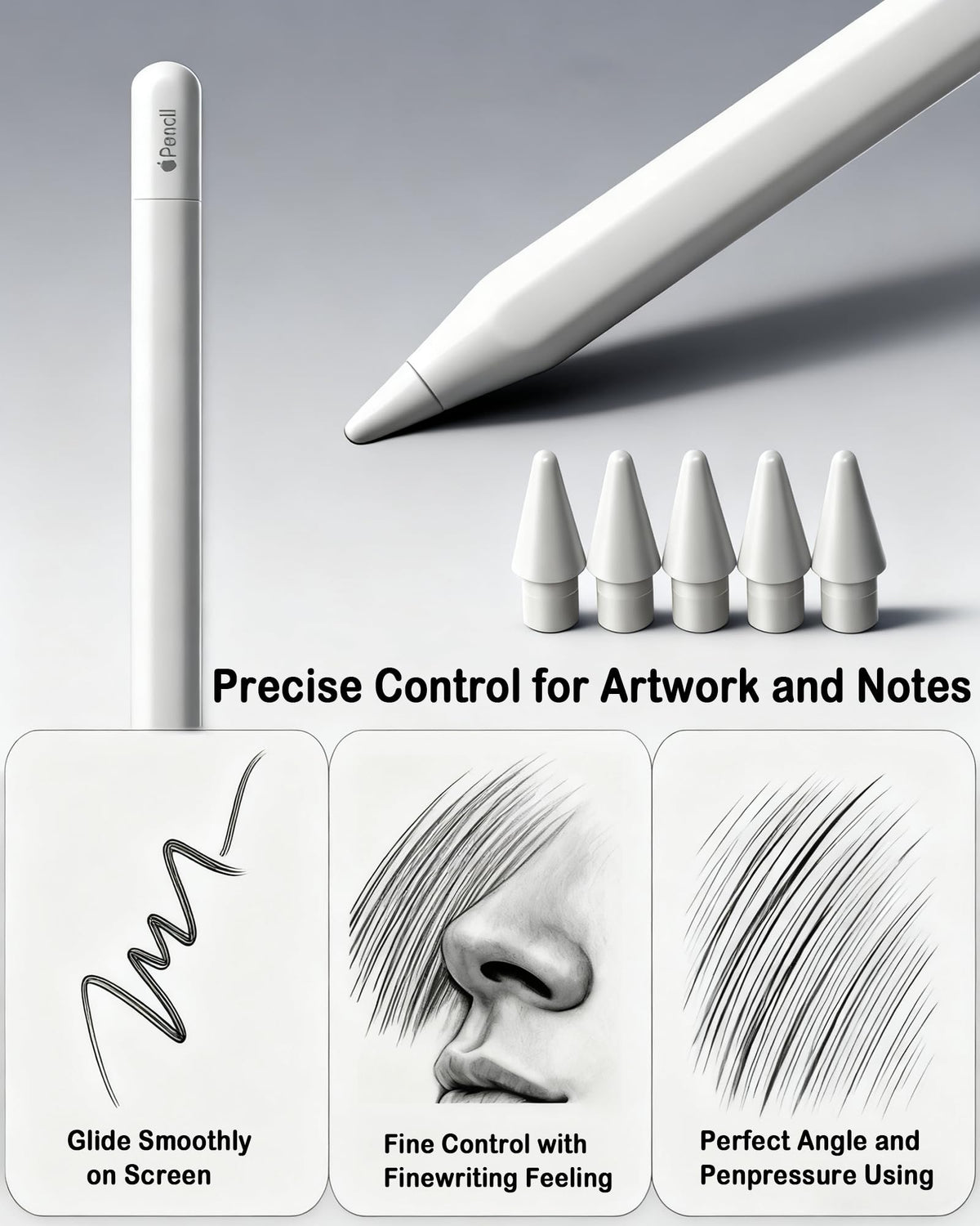 6 Pack Replacement Pencil Tips with Case P706