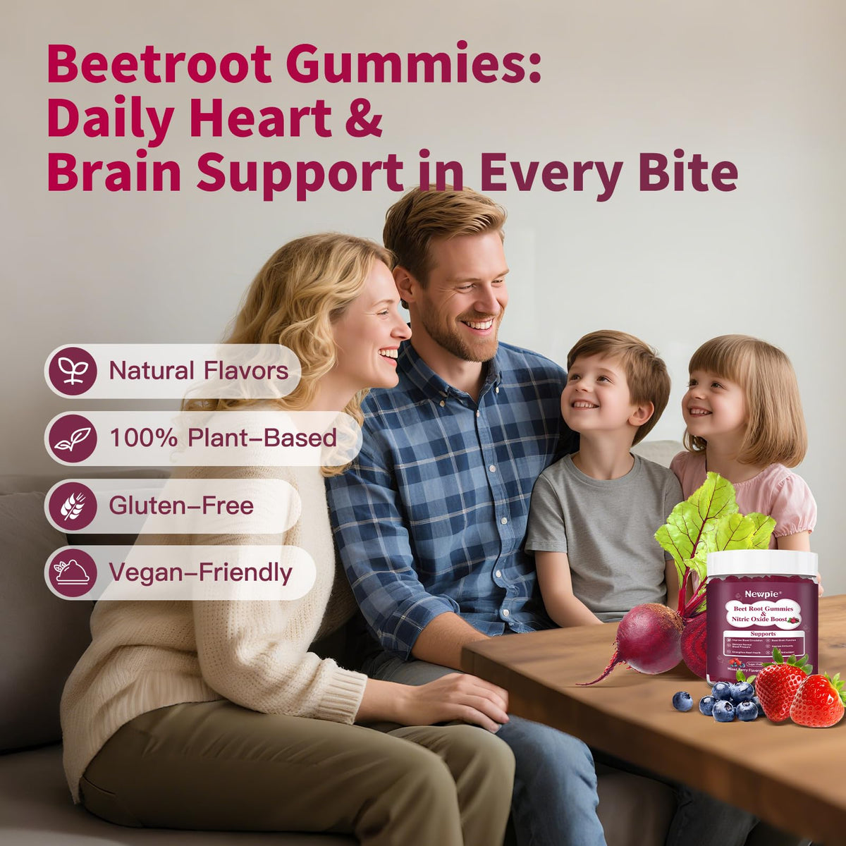 Beet Root Gummies Mixed Berry 60 Chews Z670
