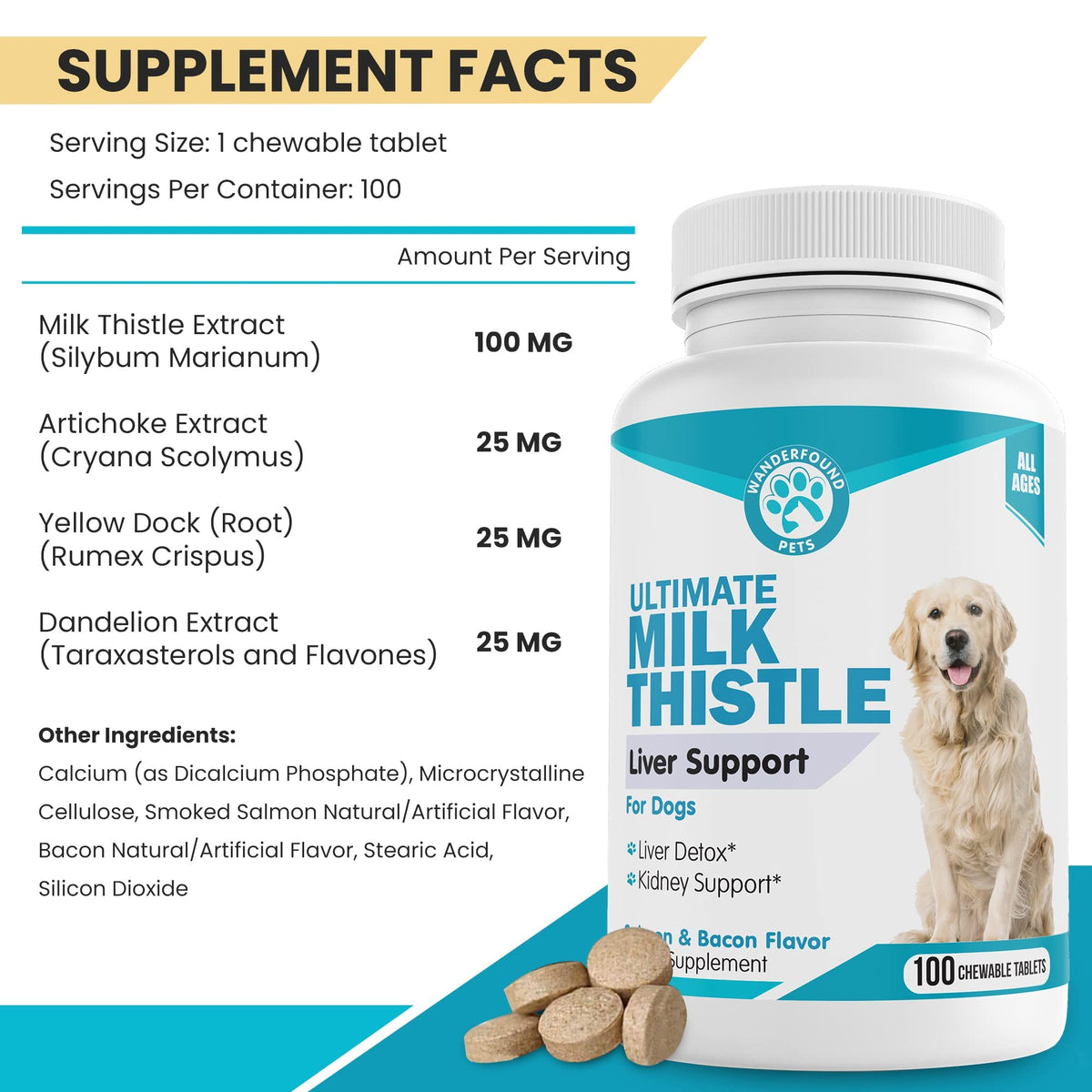 Milk Thistle & SAMe100 for Dogs O178025