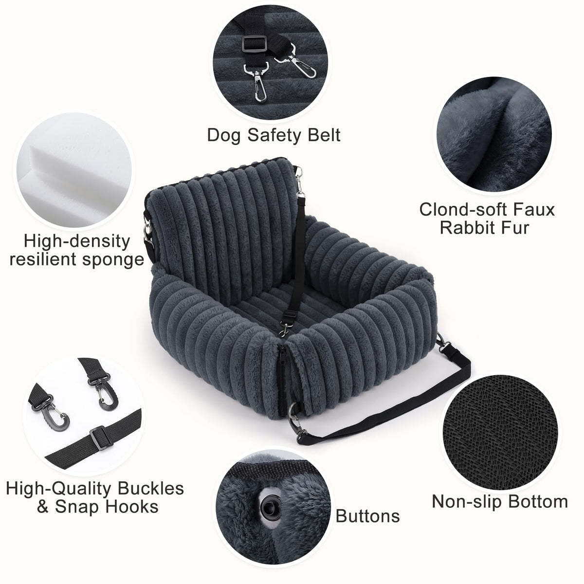 6-in-1 Dog Car Seat up to 23 lbs R6291