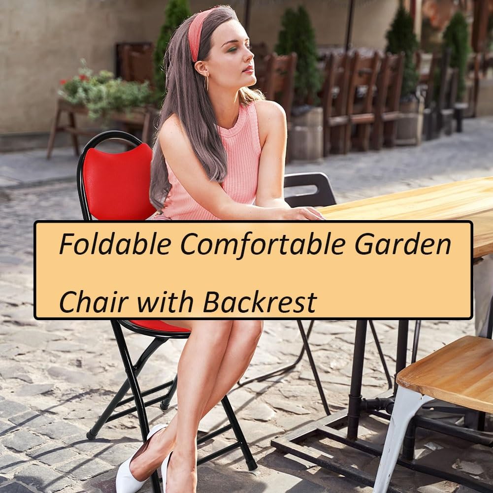 18 Inch Black Folding Bar Stool with Back K272709