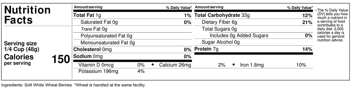 Soft White Wheat Berries 5 lbs P454