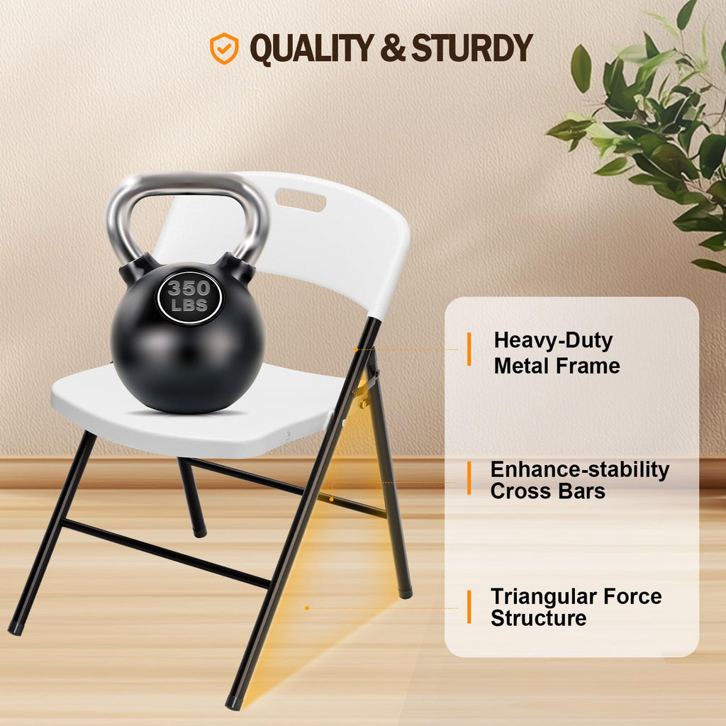 White Plastic Folding Chairs S5669